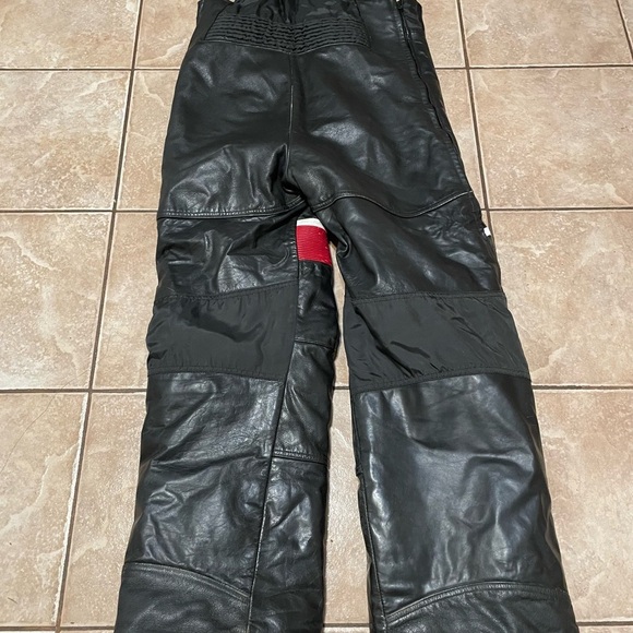 Vintage SKI-DOO Racing Rotax Leather snowmobile pants Mens size small - Picture 5 of 7